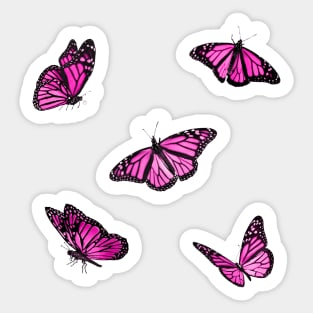 Pink Butterflies Sticker Pack Sticker